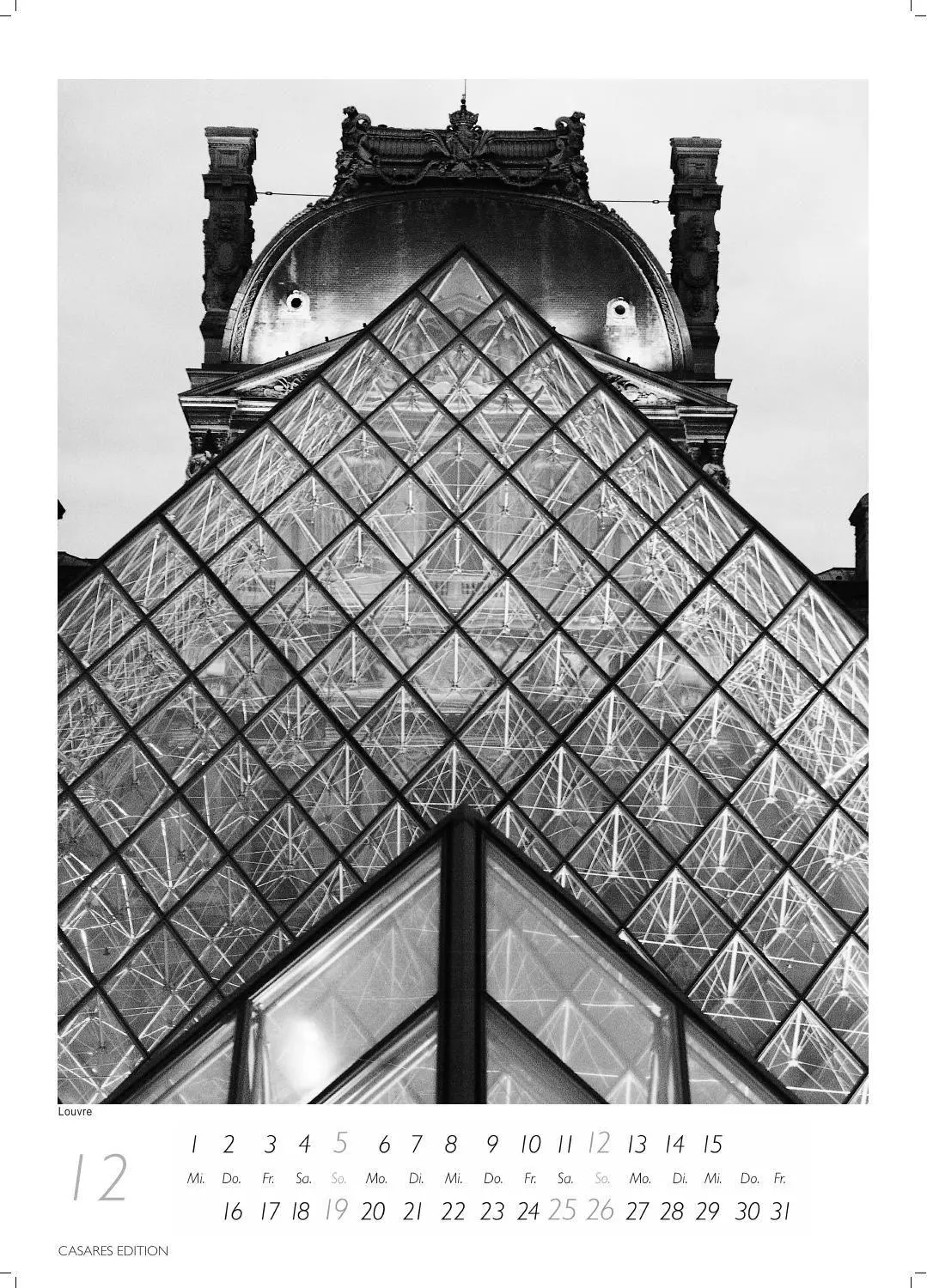 Bild: 9781835248447 | Paris schwarz-weiss Kalender 2027 - Wandkalender Fotokalender...