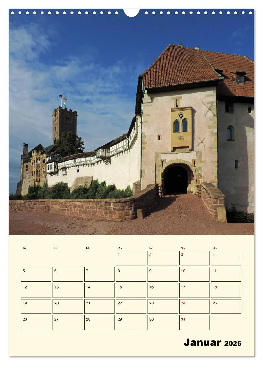 Bild: 9783516408447 | Die Wartburg - Weltkulturerbe in Thüringen (Wandkalender 2026 DIN...