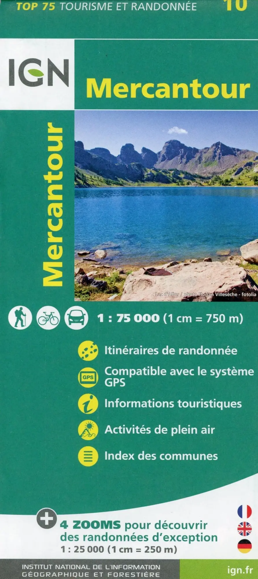 Cover: 9782758538547 | IGN 75 000 Touristische Wanderkarte 10 Mercantour | (Land-)Karte