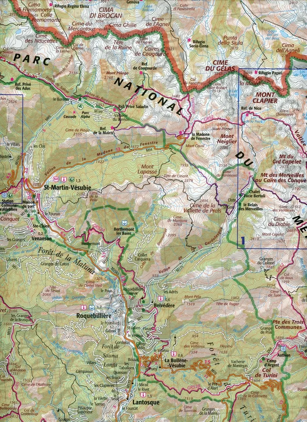 Bild: 9782758538547 | IGN 75 000 Touristische Wanderkarte 10 Mercantour | (Land-)Karte