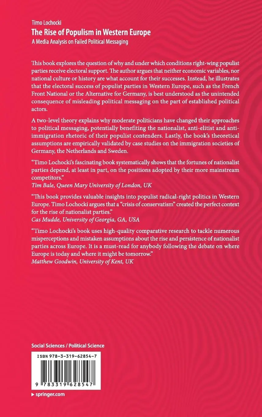 Rückseite: 9783319628547 | The Rise of Populism in Western Europe | Timo Lochocki | Buch | xviii