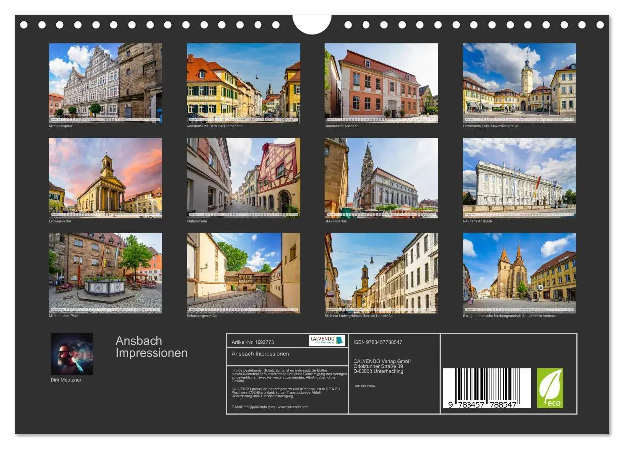 Bild: 9783457788547 | Ansbach Impressionen (Wandkalender 2026 DIN A4 quer), CALVENDO...