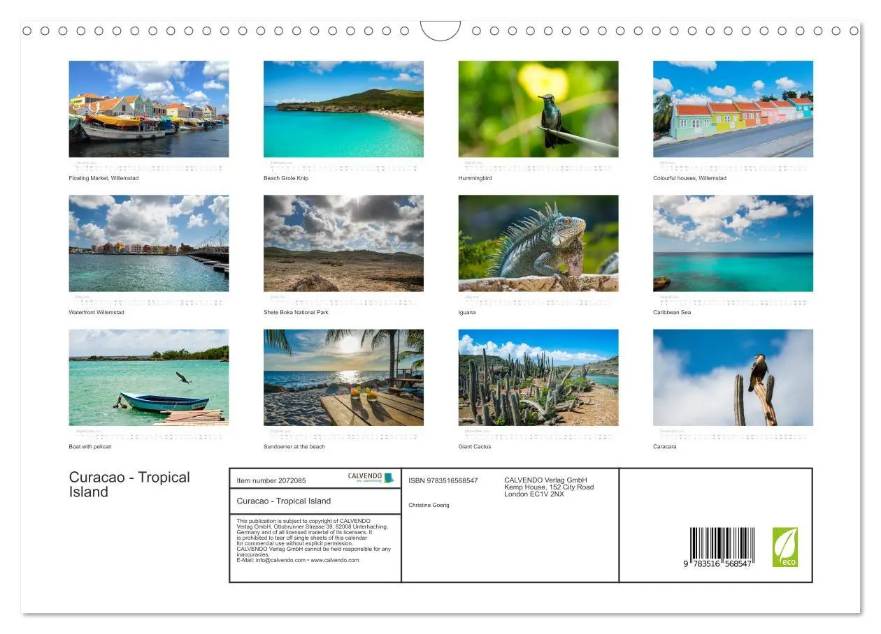 Bild: 9783516568547 | Curacao - Tropical Island (Wall Calendar 2026 DIN A3 landscape),...