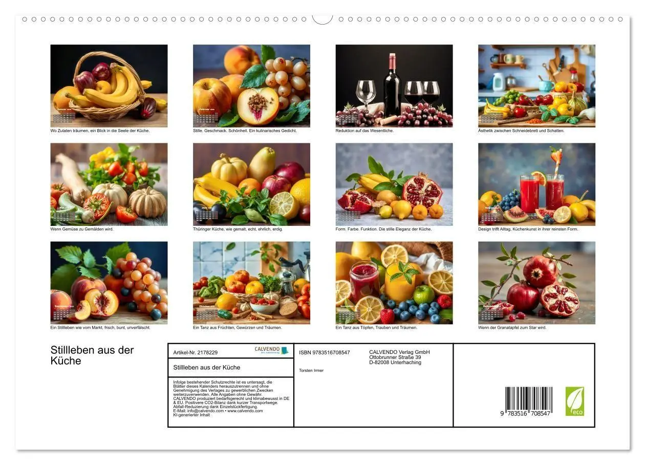 Bild: 9783516708547 | Stillleben aus der Küche (hochwertiger Premium Wandkalender 2026...