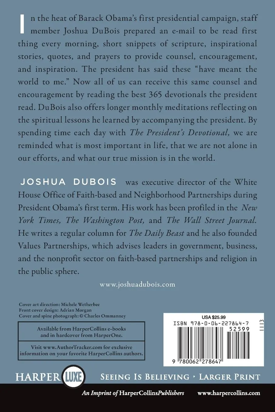 Rückseite: 9780062278647 | President's Devotional LP, The | Joshua Dubois | Taschenbuch | 2018