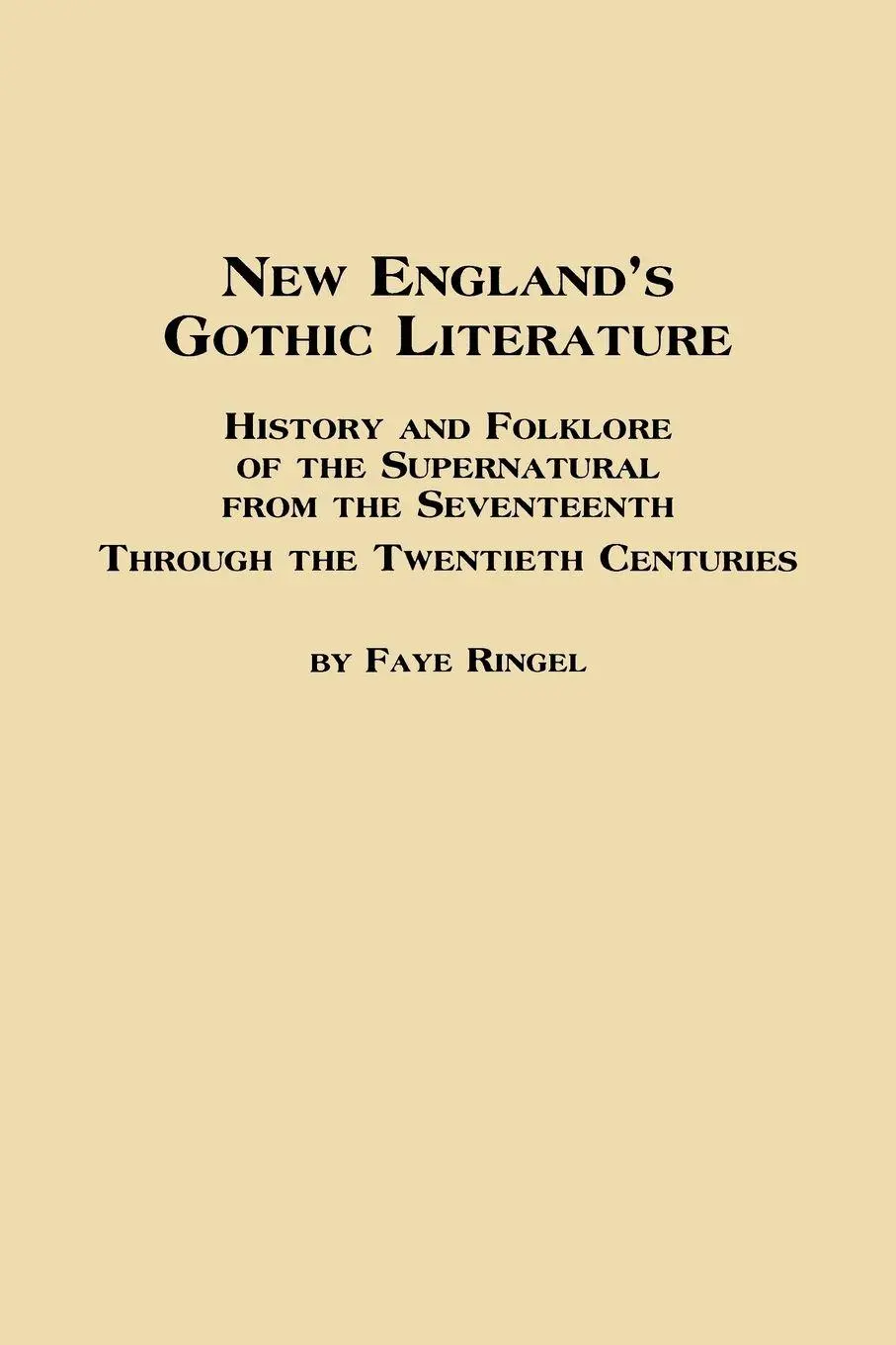 Cover: 9780773408647 | New England's Gothic Literature History and Folklore of the...