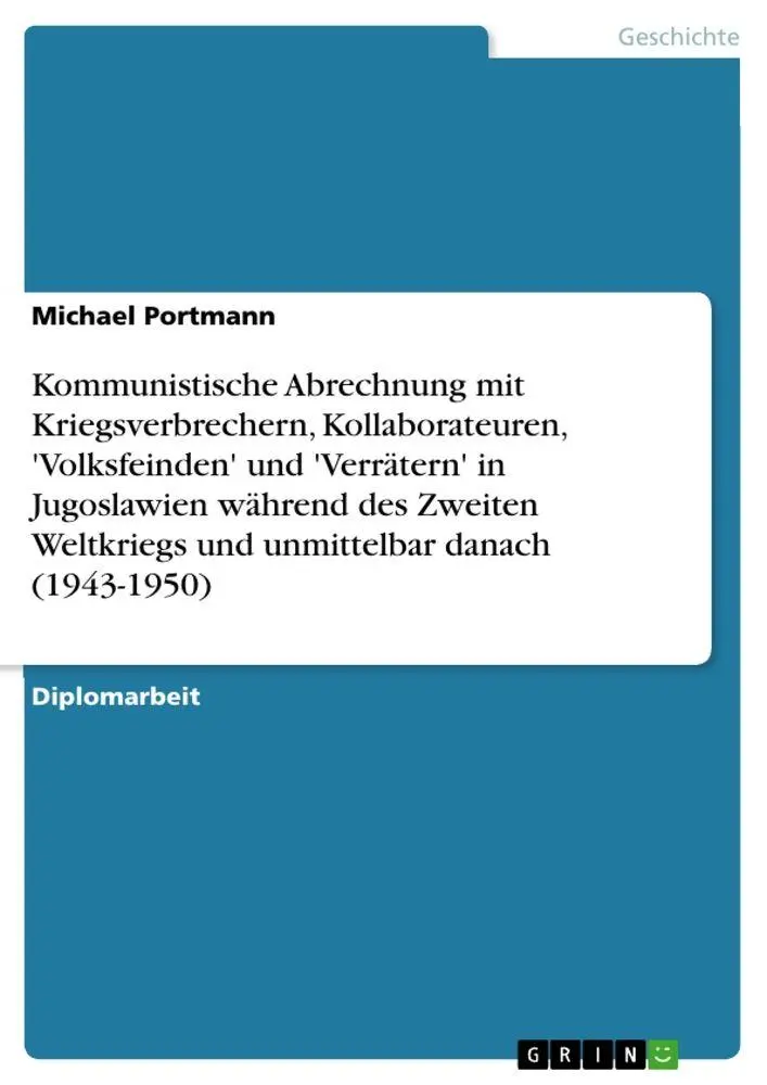 Cover: 9783638708647 | Kommunistische Abrechnung mit Kriegsverbrechern, Kollaborateuren,...