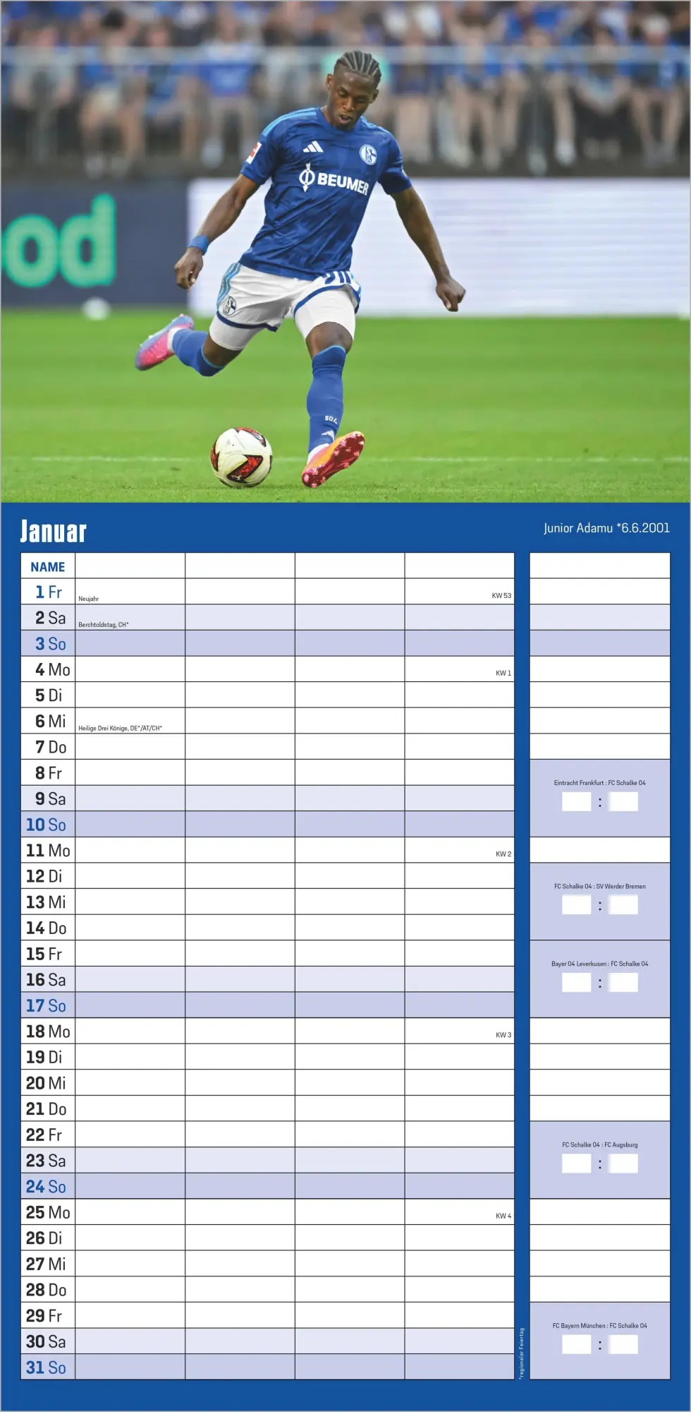 Bild: 4069095018747 | FC Schalke 04 2027 | Neumann Verlage GmbH &amp; Co KG | Kalender | 14 S.