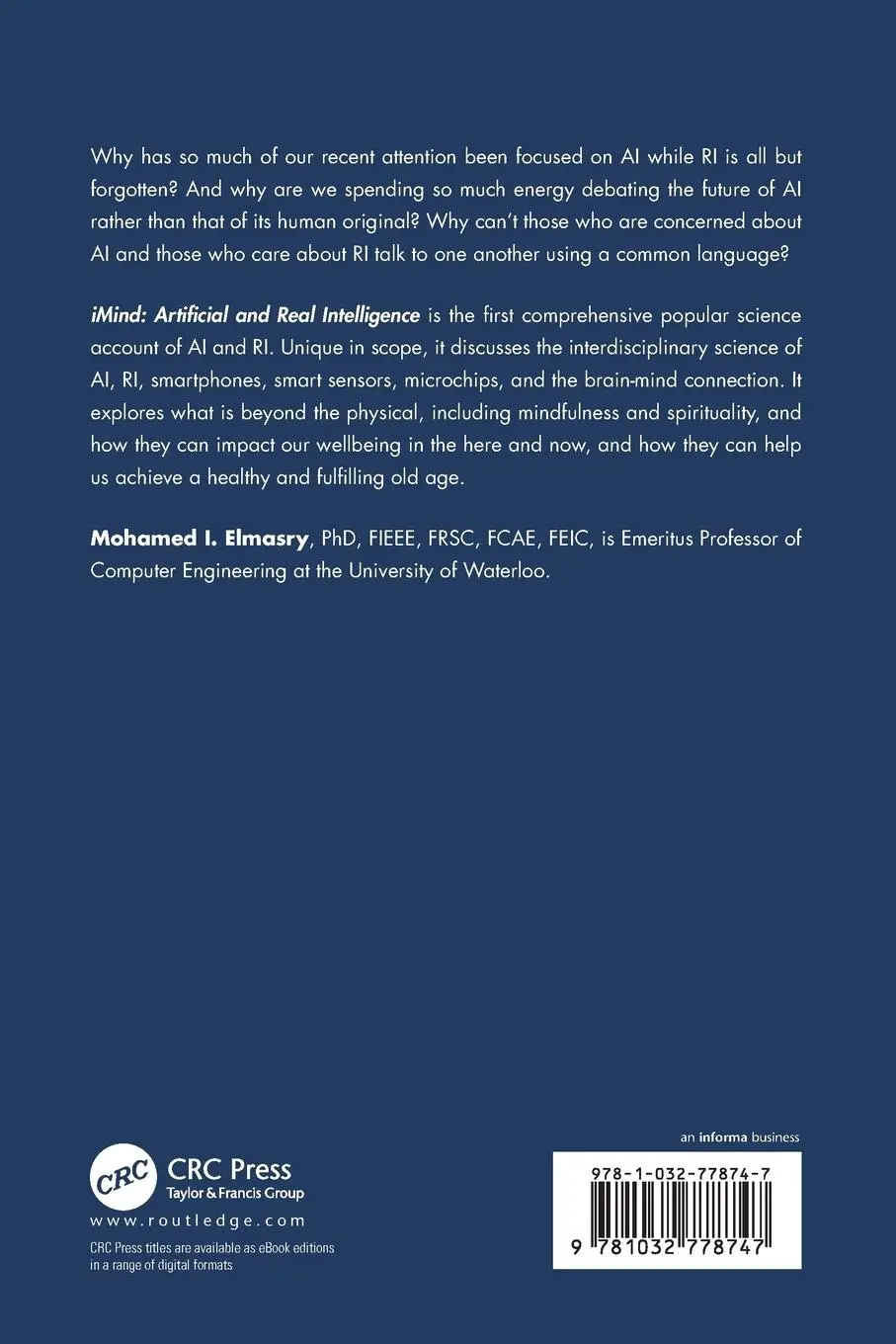 Rückseite: 9781032778747 | iMind | Artificial and Real Intelligence | Mohamed I. Elmasry | Buch