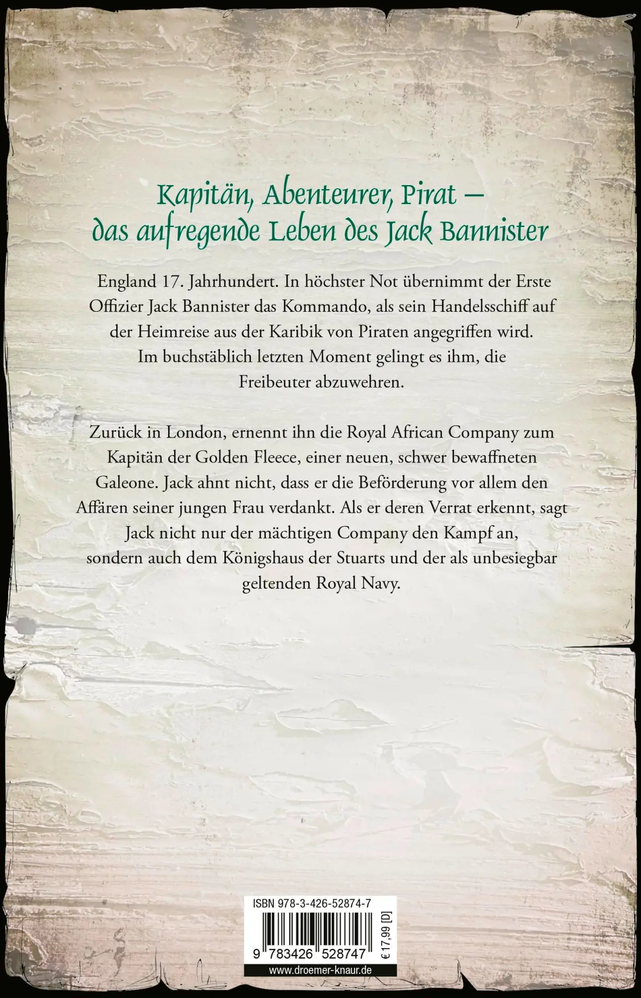 Rückseite: 9783426528747 | Jack Bannister - Herr der Karibik | Historischer Roman | Mac P. Lorne