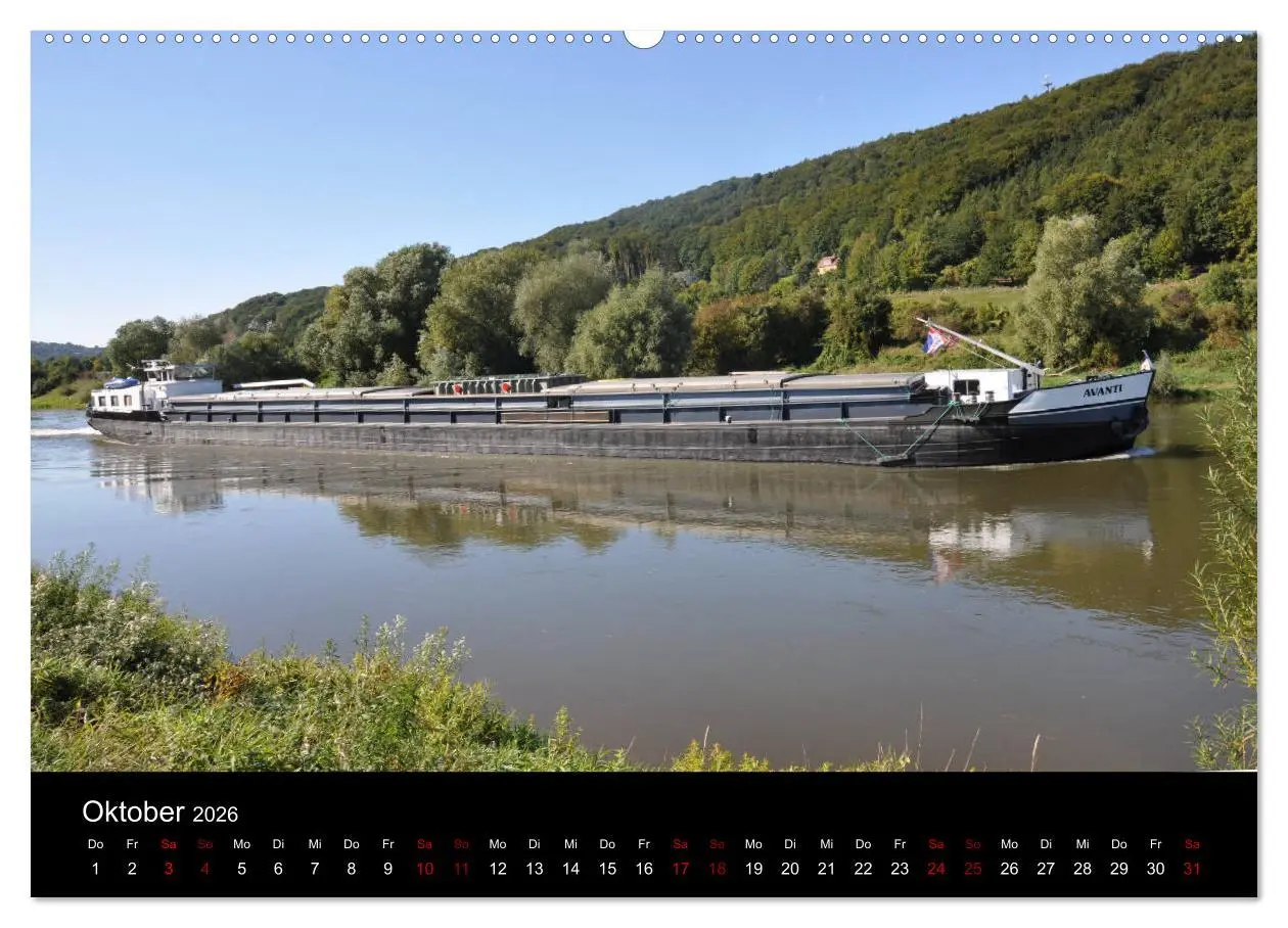 Bild: 9783457768747 | Schiffe auf der Oberweser (hochwertiger Premium Wandkalender 2026...