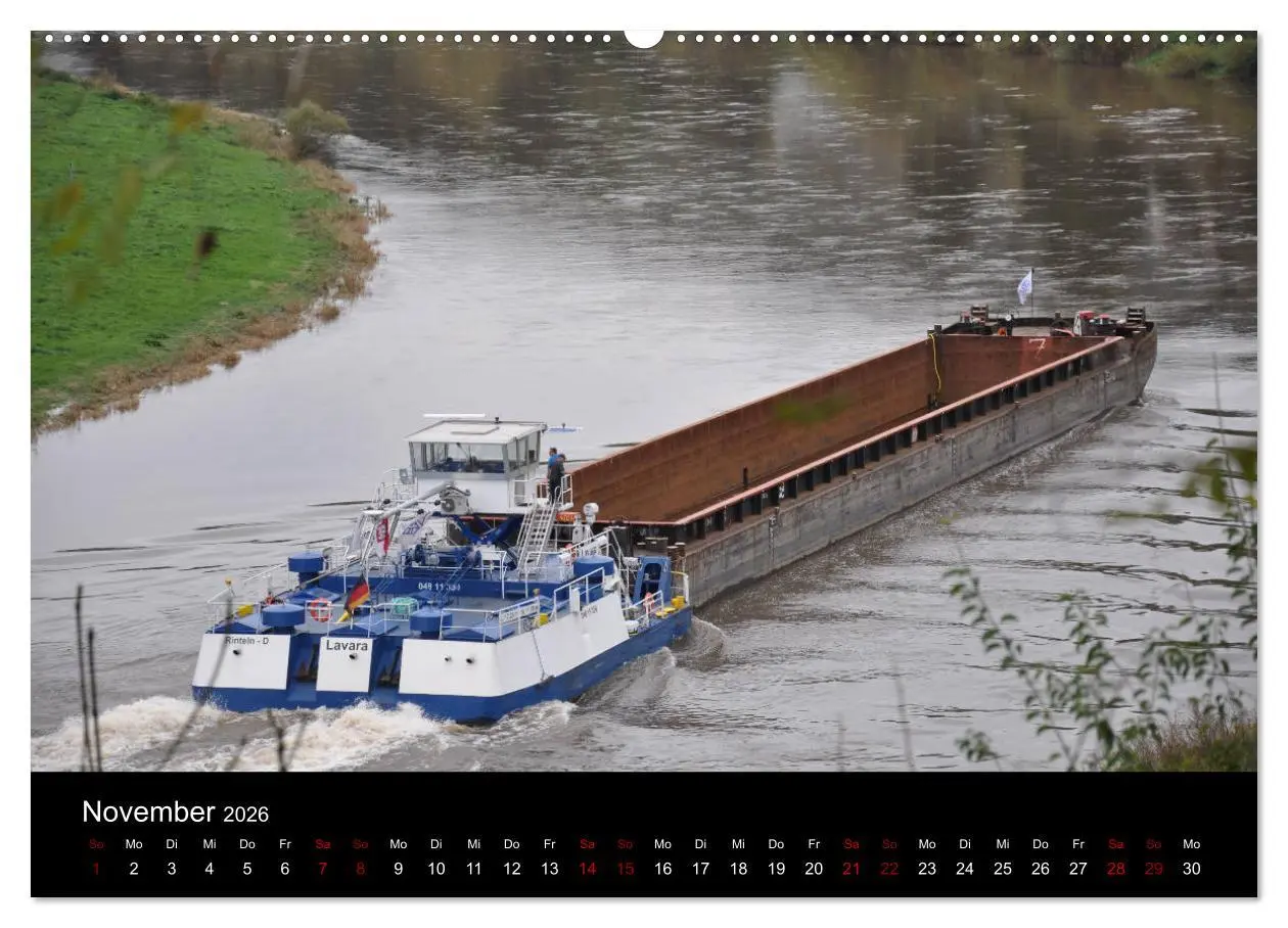 Bild: 9783457768747 | Schiffe auf der Oberweser (hochwertiger Premium Wandkalender 2026...