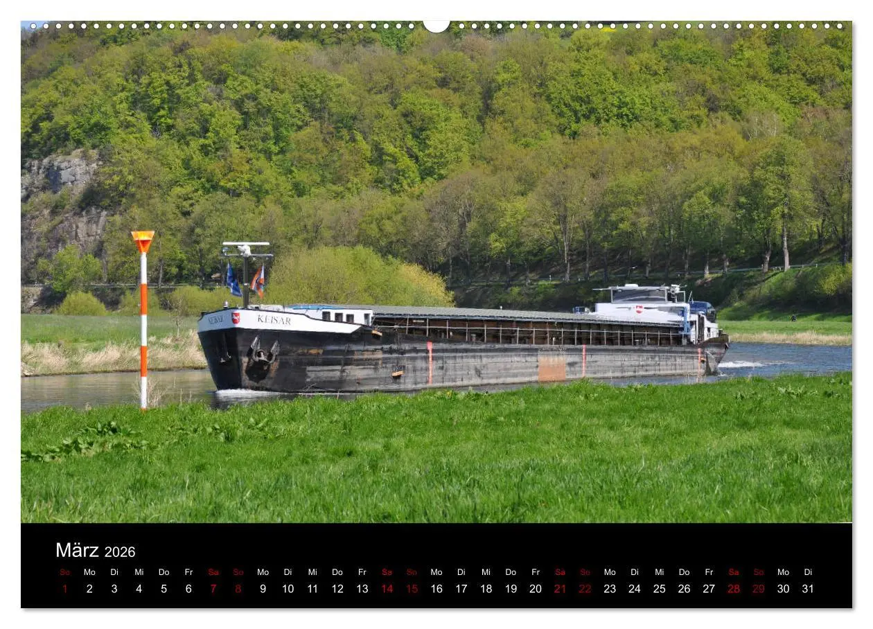 Bild: 9783457768747 | Schiffe auf der Oberweser (hochwertiger Premium Wandkalender 2026...