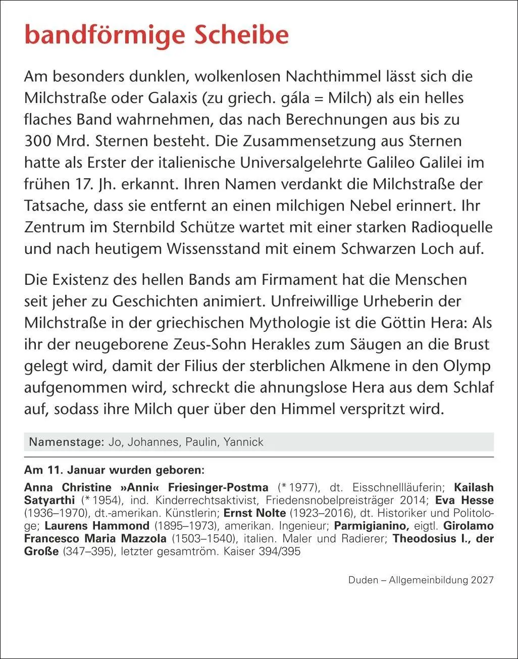 Bild: 9783840038747 | Duden Allgemeinbildung Tagesabreißkalender 2027 - Wissen und Quizzen