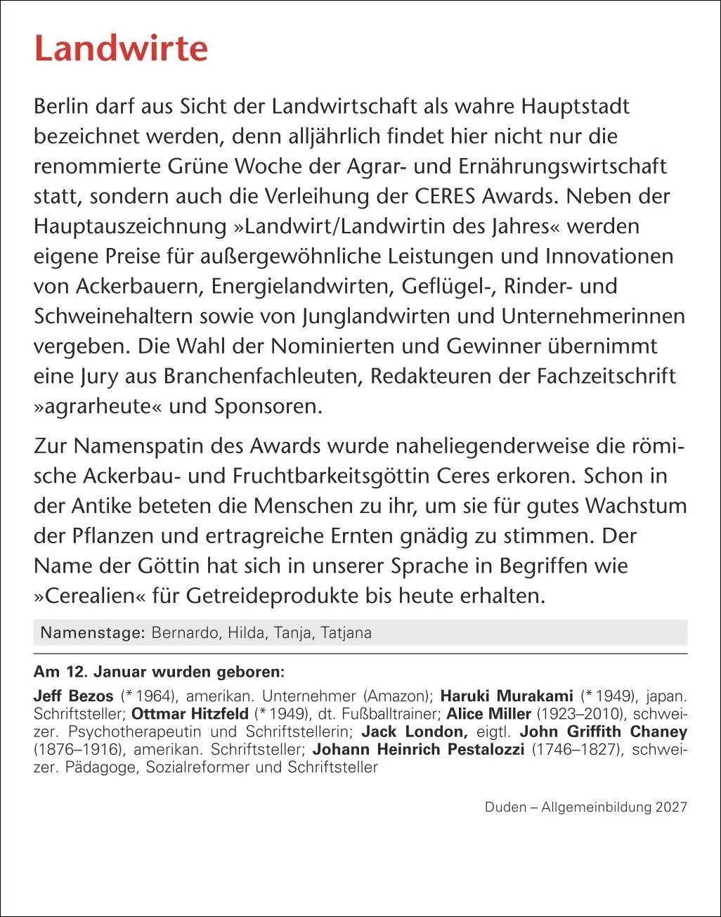 Bild: 9783840038747 | Duden Allgemeinbildung Tagesabreißkalender 2027 - Wissen und Quizzen