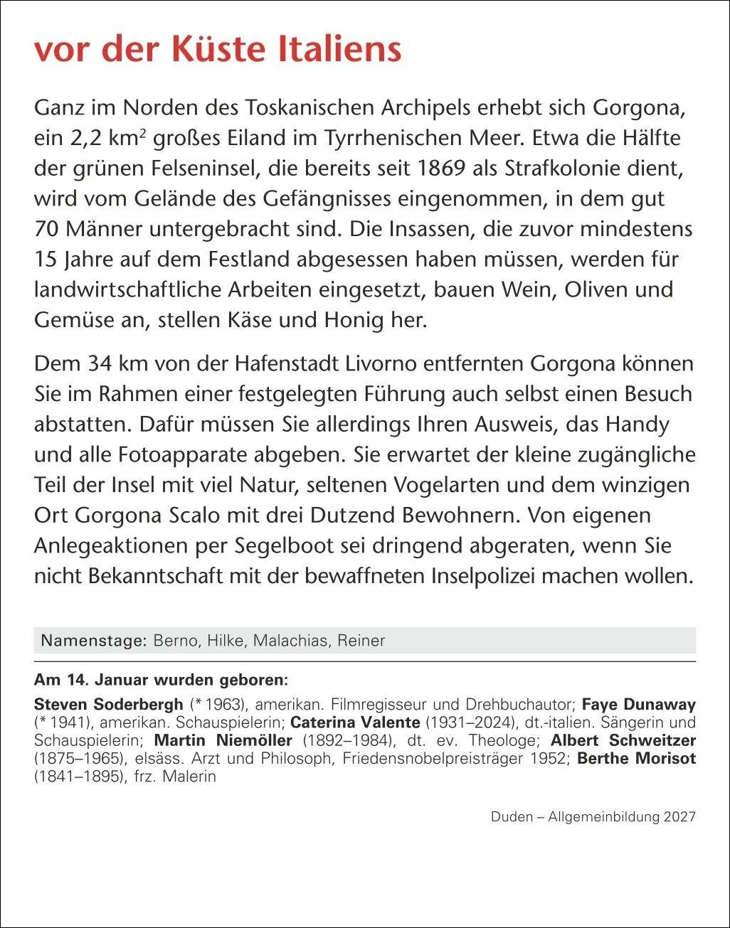 Bild: 9783840038747 | Duden Allgemeinbildung Tagesabreißkalender 2027 - Wissen und Quizzen