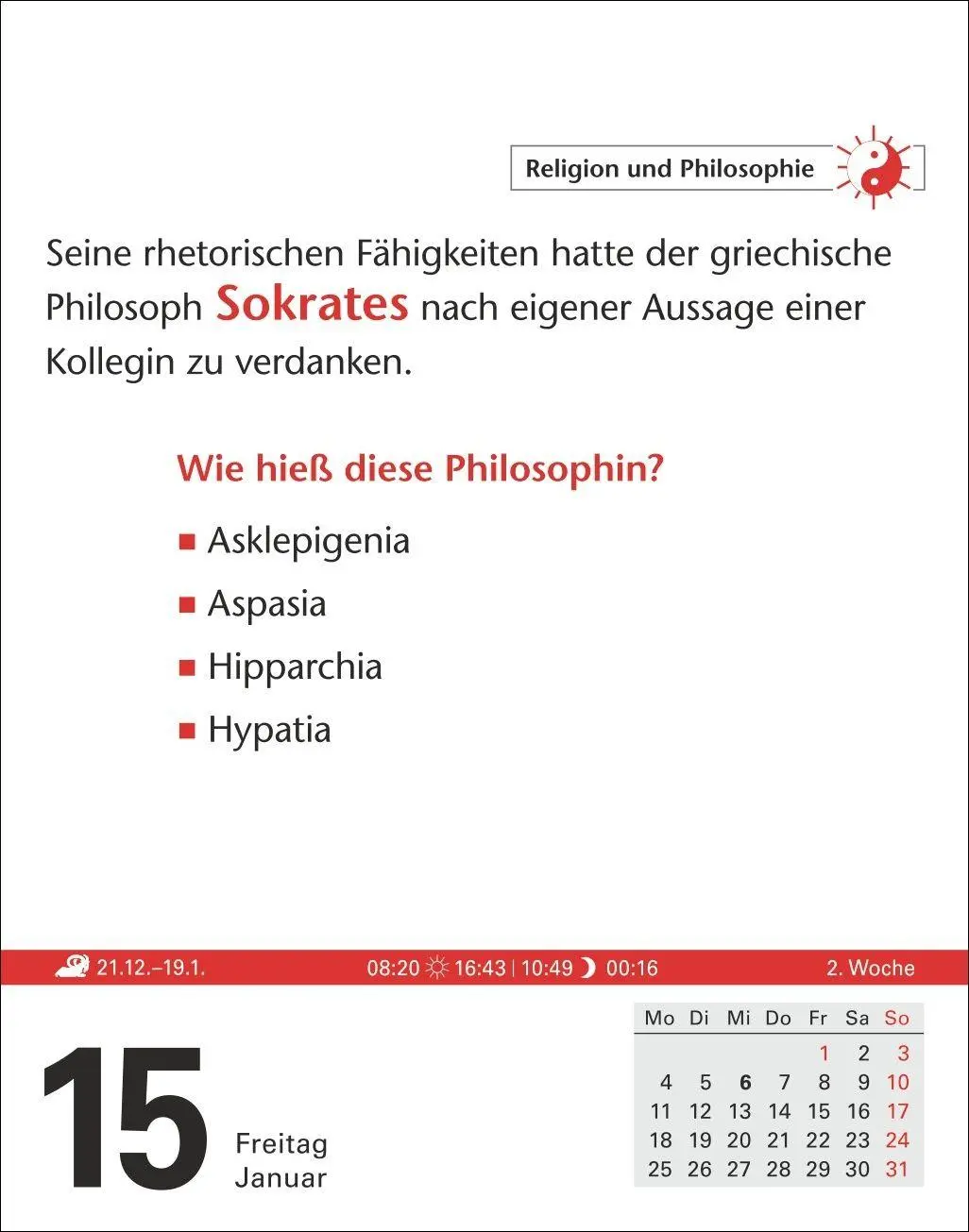 Bild: 9783840038747 | Duden Allgemeinbildung Tagesabreißkalender 2027 - Wissen und Quizzen