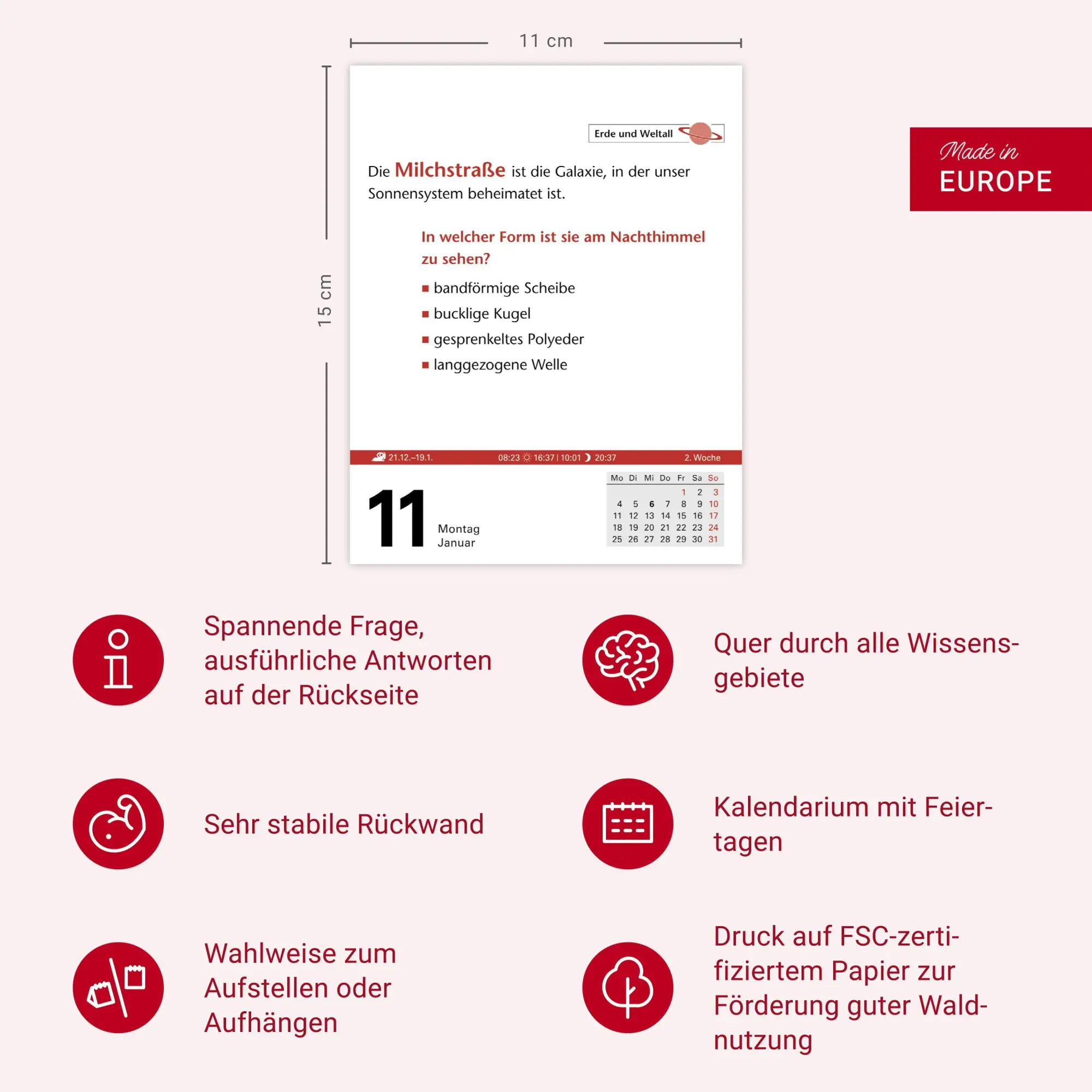 Bild: 9783840038747 | Duden Allgemeinbildung Tagesabreißkalender 2027 - Wissen und Quizzen