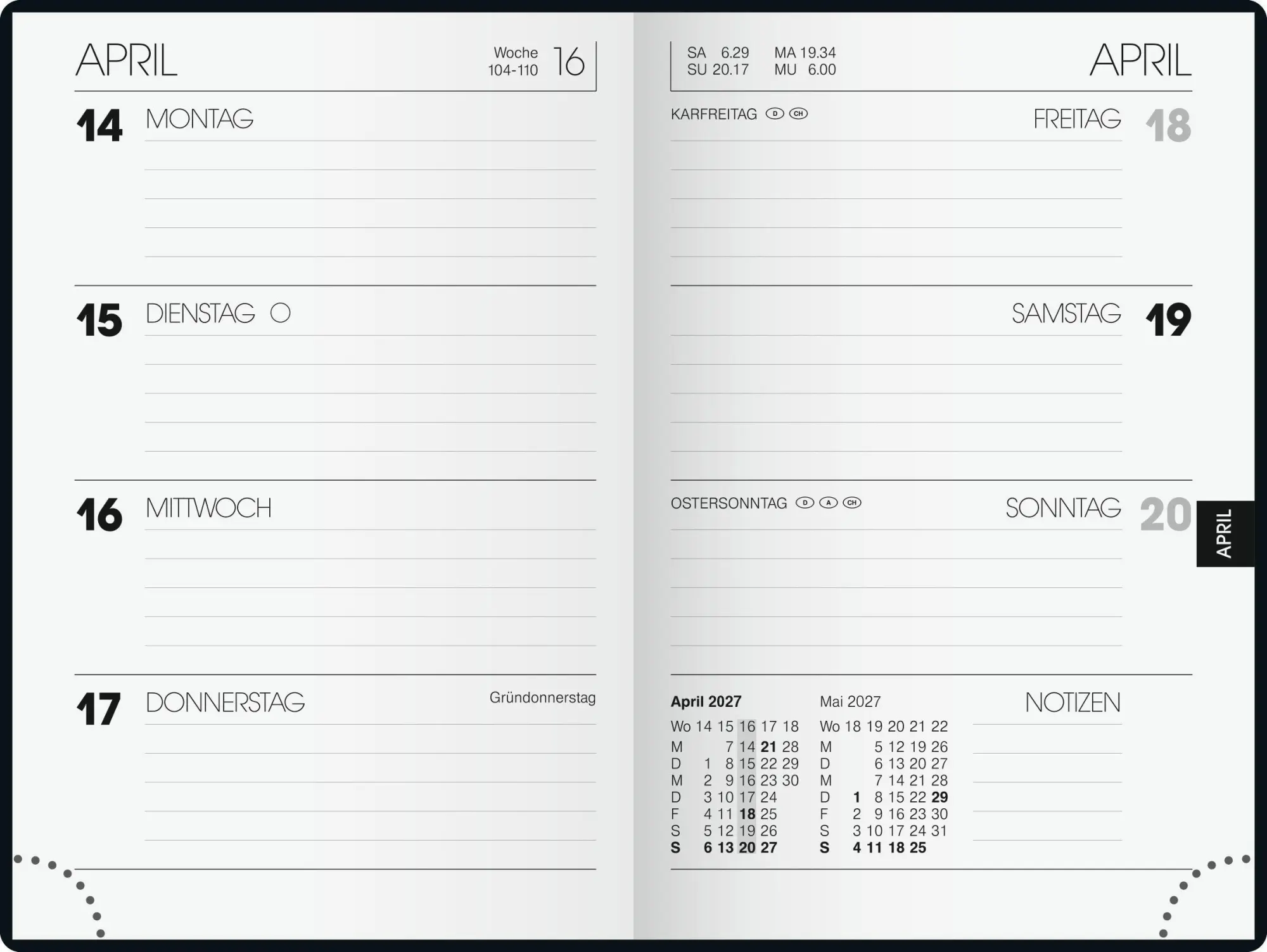 Bild: 4061947158847 | BRUNNEN 1072311907 Taschenkalender Mod. 723 2027 A7, Kunststoff,...