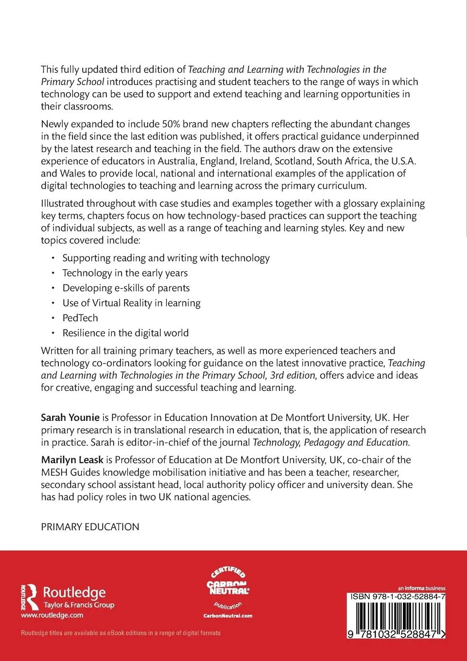 Rückseite: 9781032528847 | Teaching and Learning with Technologies in the Primary School | Buch