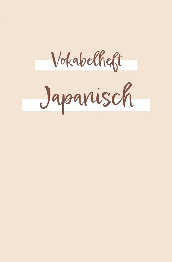 Cover: 9783758408847 | Vokabelheft, Heft zum japanisches Vokabeln zu lernen und zu...