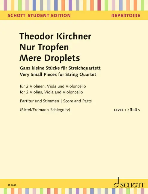 Cover: 9783795728847 | Nur Tropfen | Ganz kleine Stücke für Streichquartett. Streichquartett.