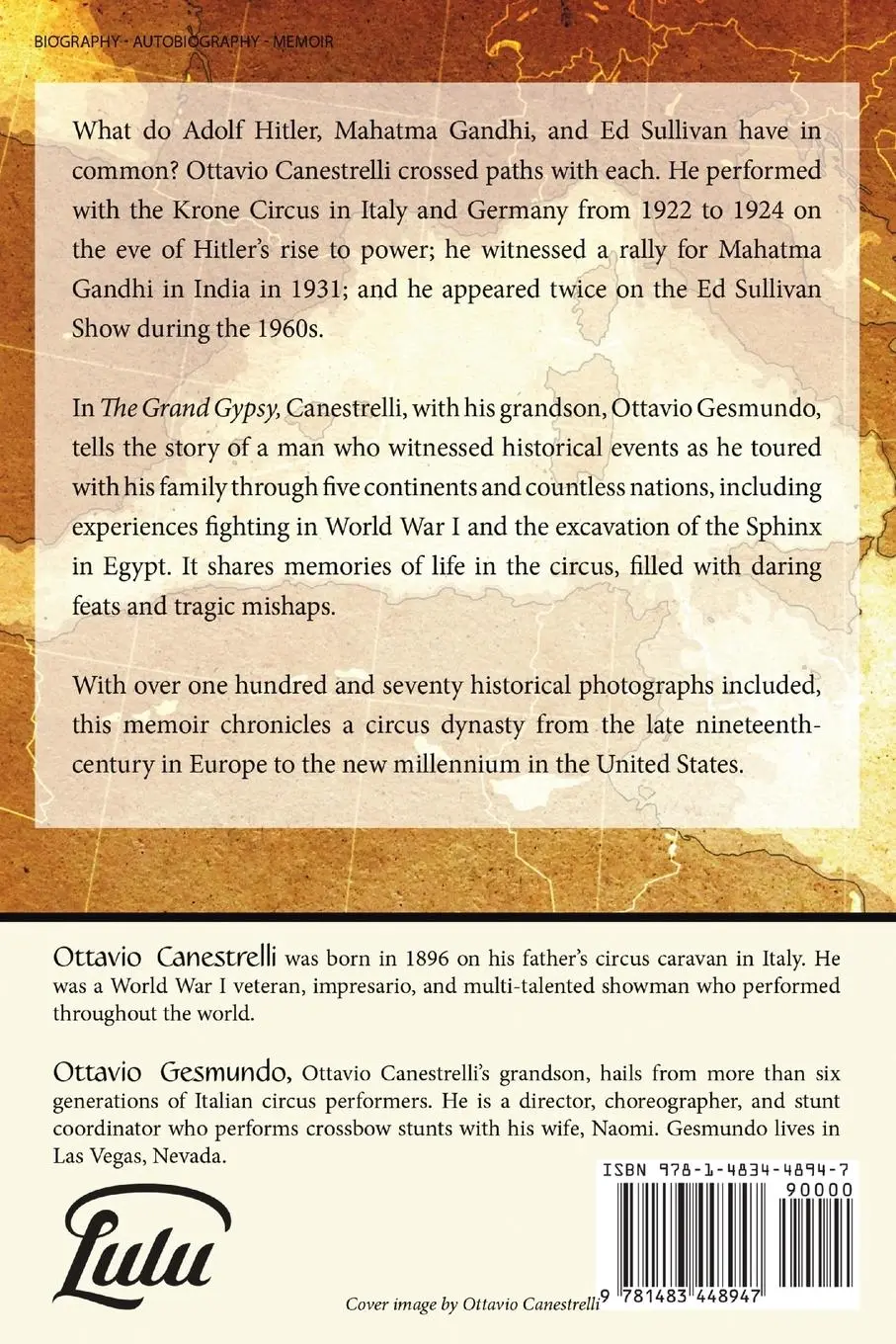 Rückseite: 9781483448947 | The Grand Gypsy | A Memoir | Ottavio Gesmundo | Taschenbuch | Englisch