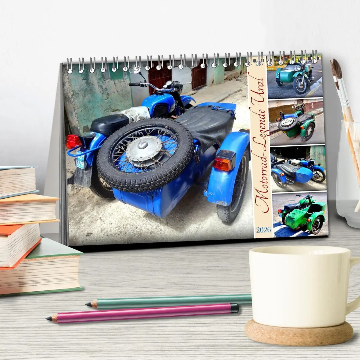 Bild: 9783457508947 | Motorrad-Legende Ural (Tischkalender 2026 DIN A5 quer), CALVENDO...