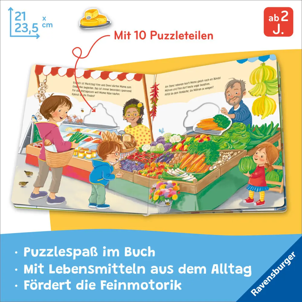 Bild: 9783473418947 | Mein großes Puzzle-Spielbuch - Das essen wir heute | Mila Rulff | Buch