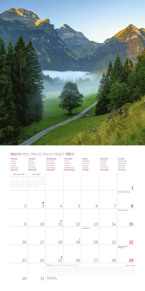 Bild: 9783961418947 | Schweiz | Alpha Edition | Kalender | ALPHA EDITION (Kalender) | 28 S.