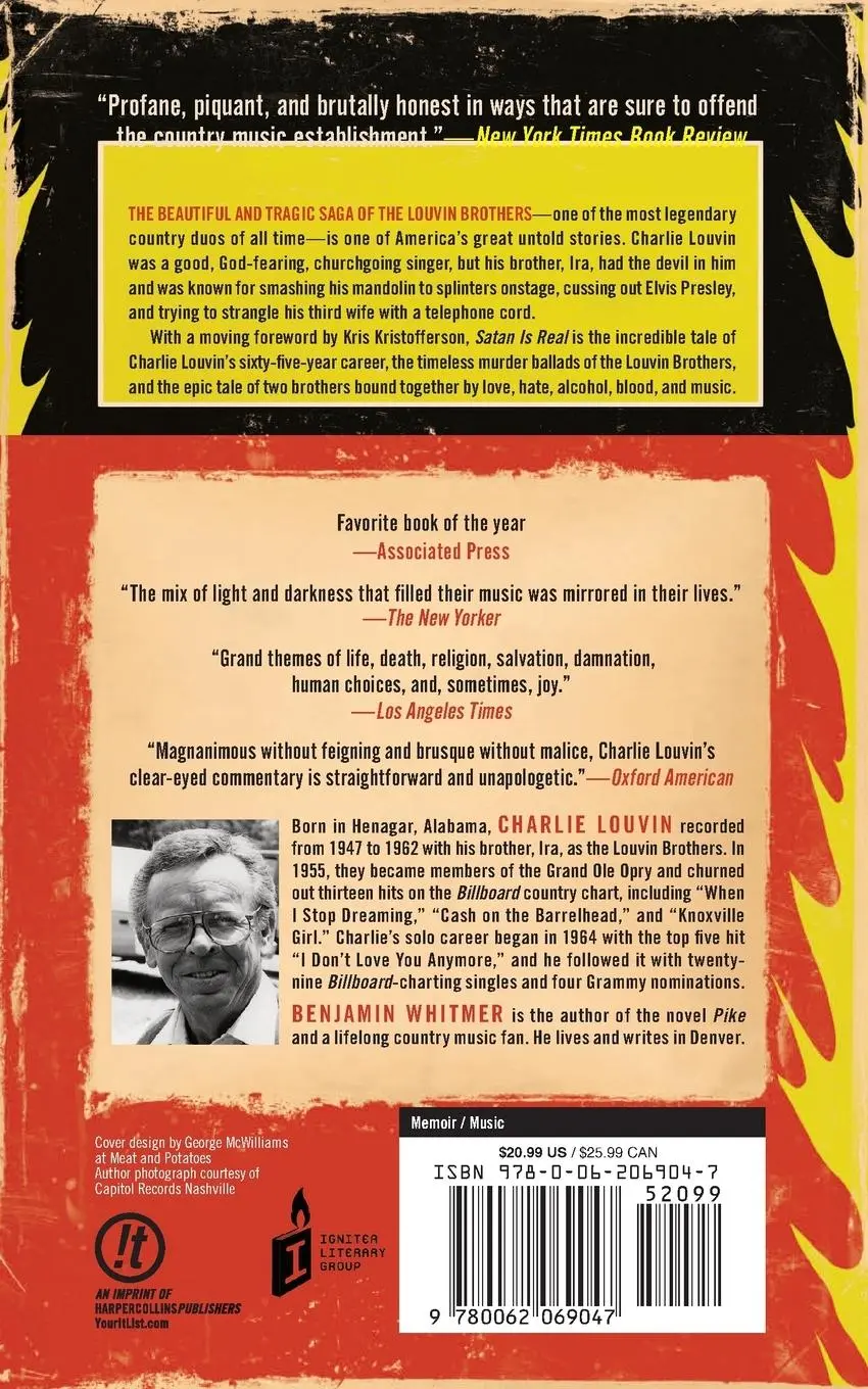 Rückseite: 9780062069047 | Satan Is Real | Charlie Louvin | Taschenbuch | Kartoniert / Broschiert