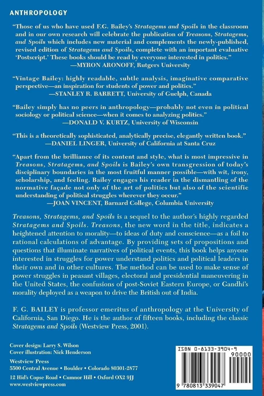 Rückseite: 9780813339047 | Treasons, Stratagems, And Spoils | F. G. Bailey | Taschenbuch | 2001
