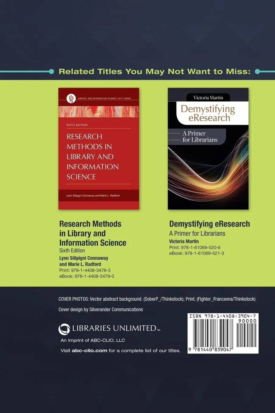 Rückseite: 9781440839047 | Applications of Social Research Methods to Questions in Information...