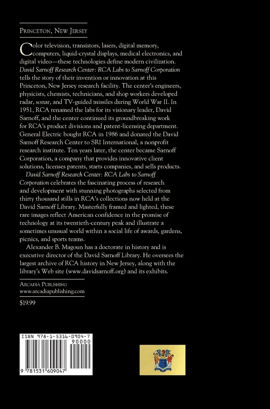 Rückseite: 9781531609047 | David Sarnoff Research Center | RCA Labs to Sarnoff Corporation | Buch