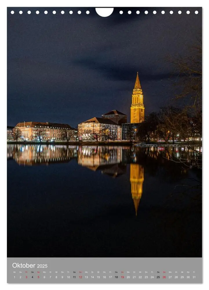 Bild: 9783435929047 | Kiel im Dunkeln. (Wandkalender 2025 DIN A4 hoch), CALVENDO...