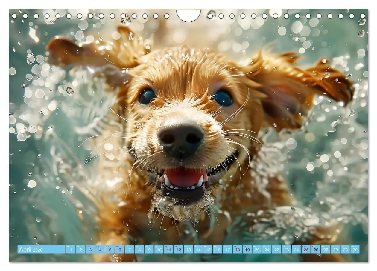 Bild: 9783457329047 | Hunde und Wasser (Wandkalender 2026 DIN A4 quer), CALVENDO...
