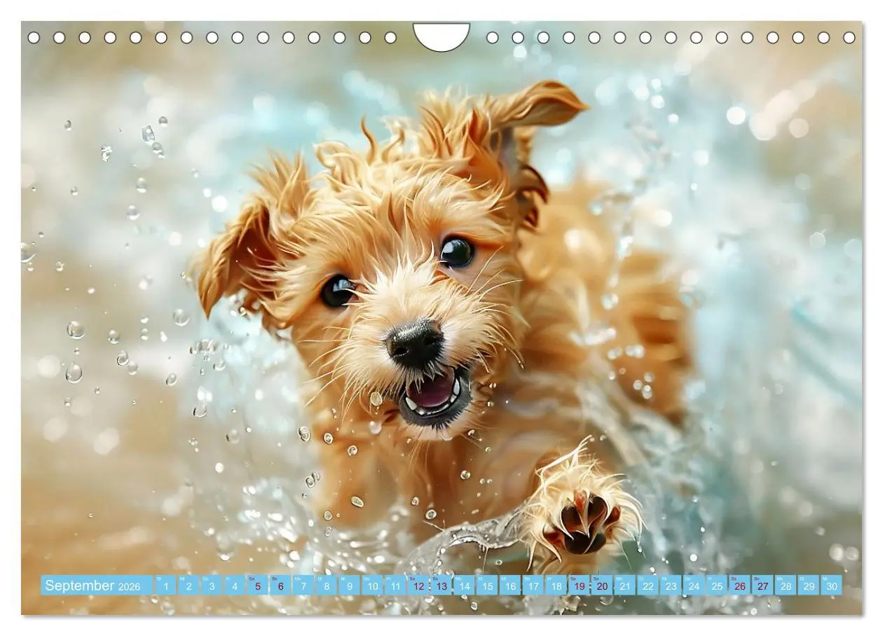 Bild: 9783457329047 | Hunde und Wasser (Wandkalender 2026 DIN A4 quer), CALVENDO...