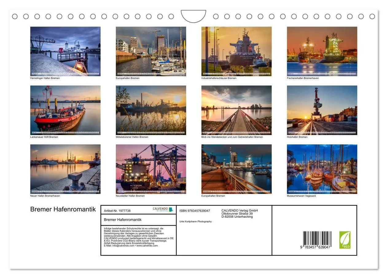 Bild: 9783457639047 | Bremer Hafenromantik (Wandkalender 2026 DIN A4 quer), CALVENDO...