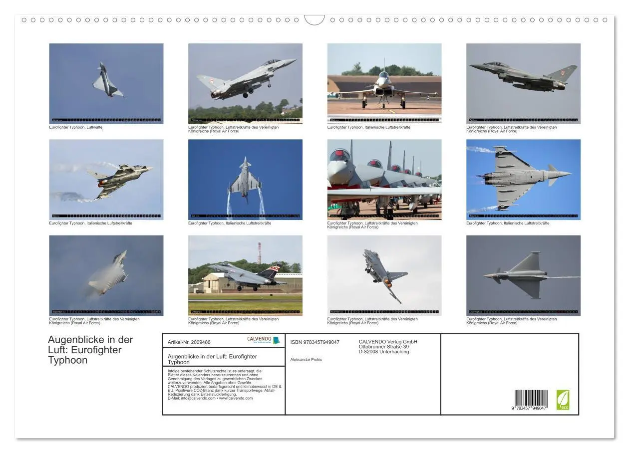 Bild: 9783457949047 | Augenblicke in der Luft: Eurofighter Typhoon (Wandkalender 2026 DIN...