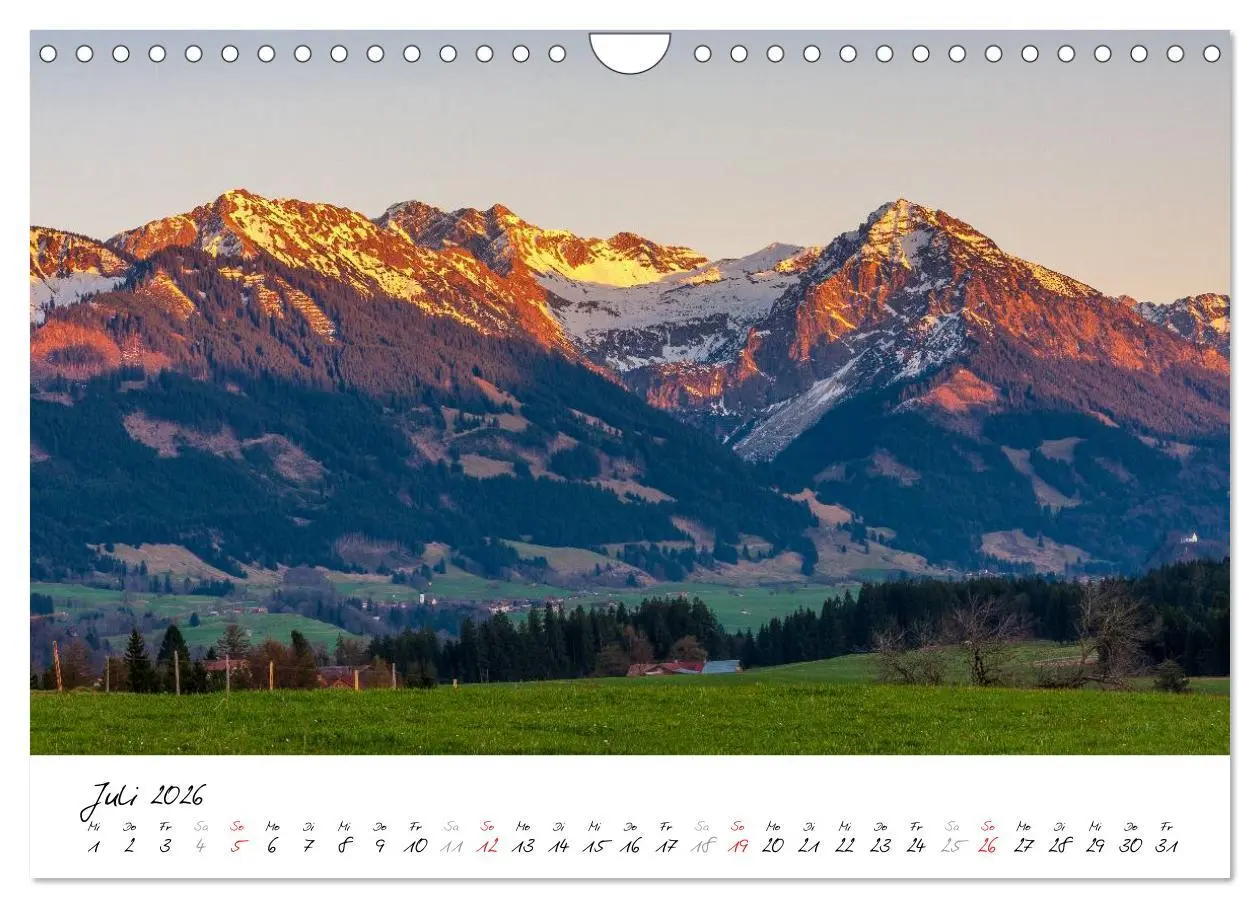 Bild: 9783516039047 | Erlebnis Oberallgäu (Wandkalender 2026 DIN A4 quer), CALVENDO...