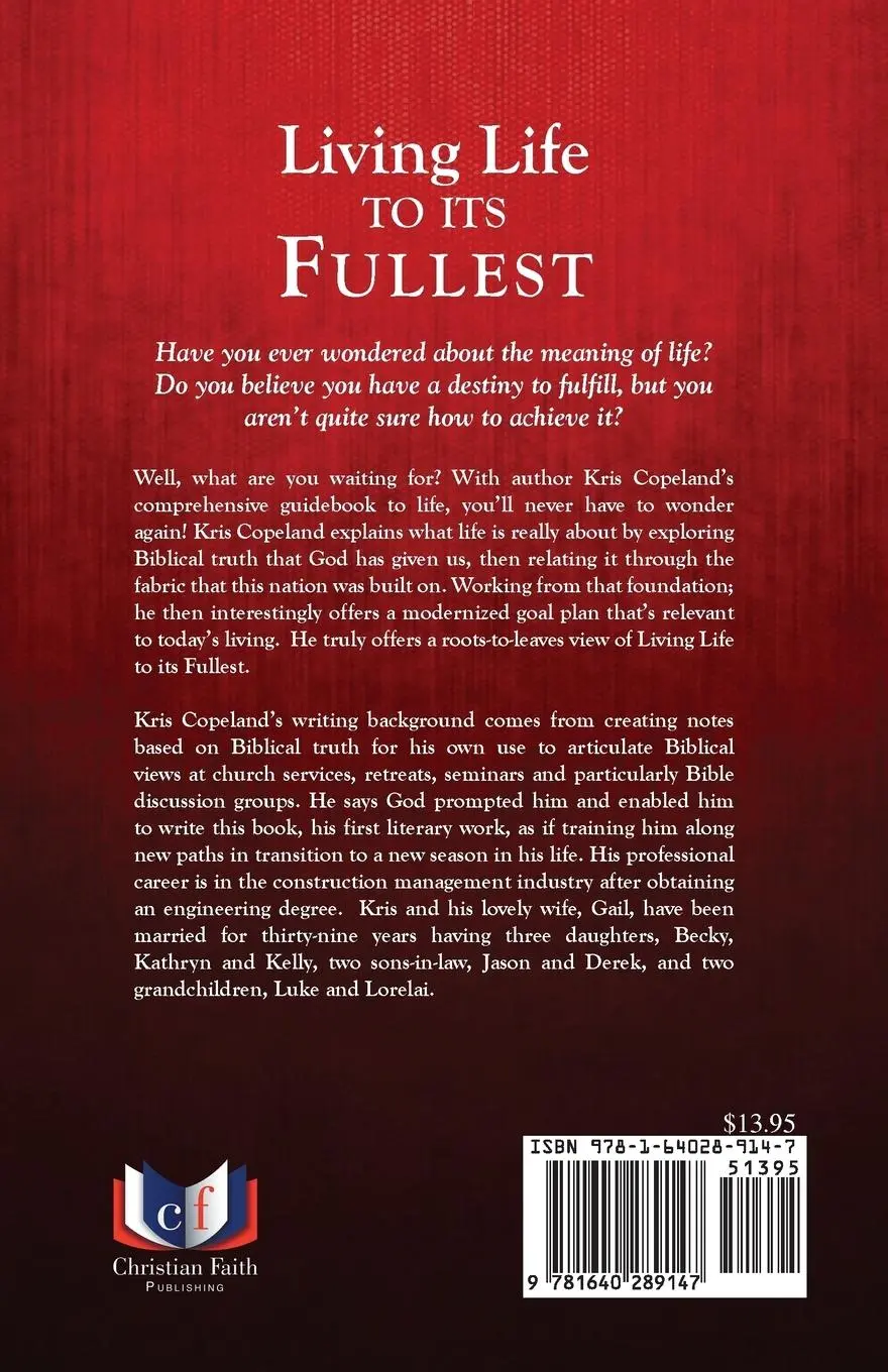 Rückseite: 9781640289147 | Living Life To Its Fullest | Kris Copeland | Taschenbuch | Englisch