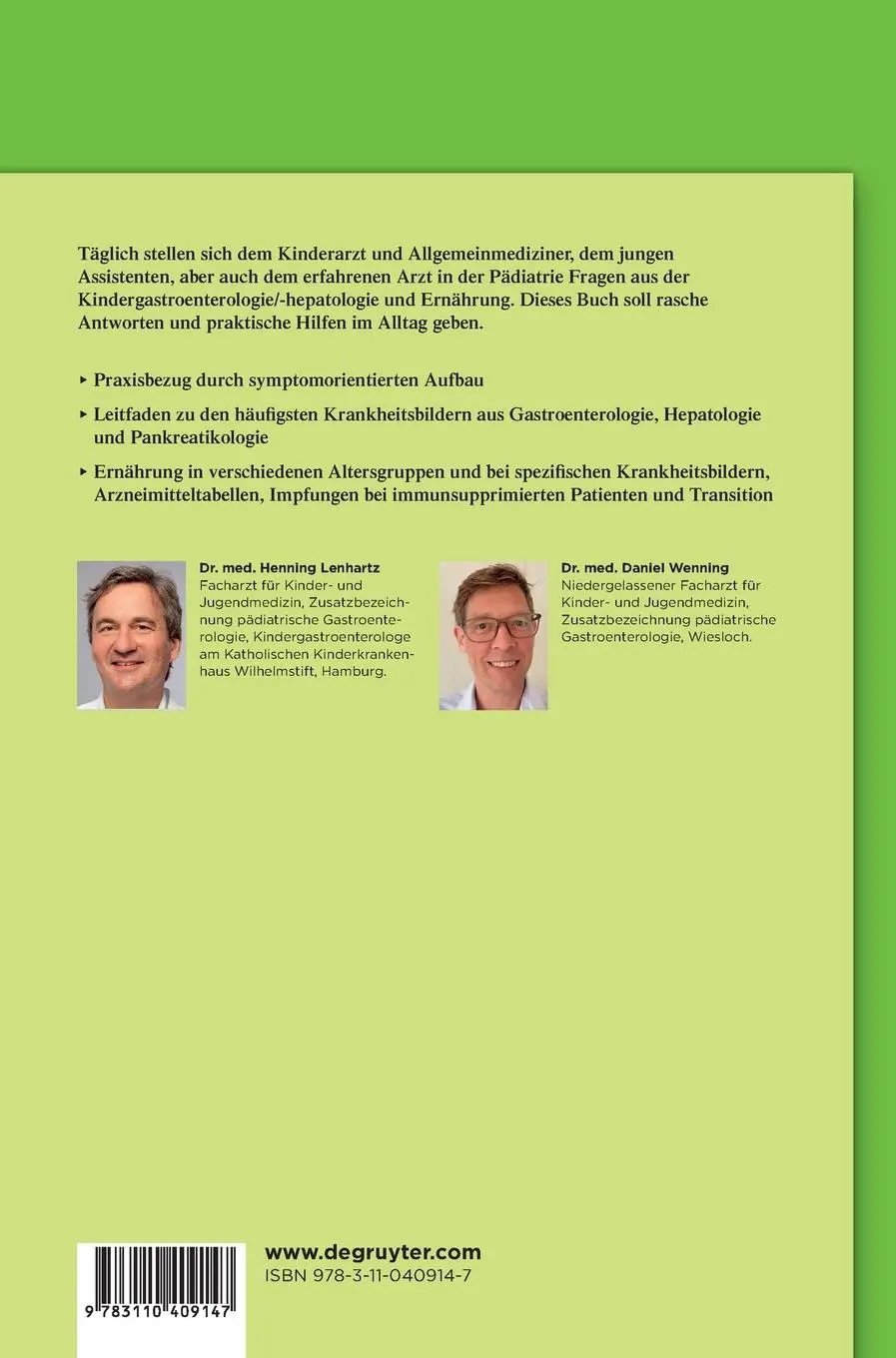 Rückseite: 9783110409147 | Praktische Kindergastroenterologie | Henning Lenhartz (u. a.) | Buch