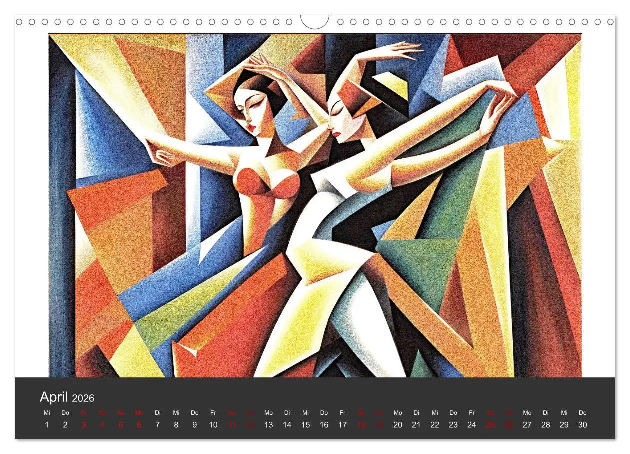 Bild: 9783457319147 | Kubistische Frauen Bilder (Wandkalender 2026 DIN A3 quer), CALVENDO...