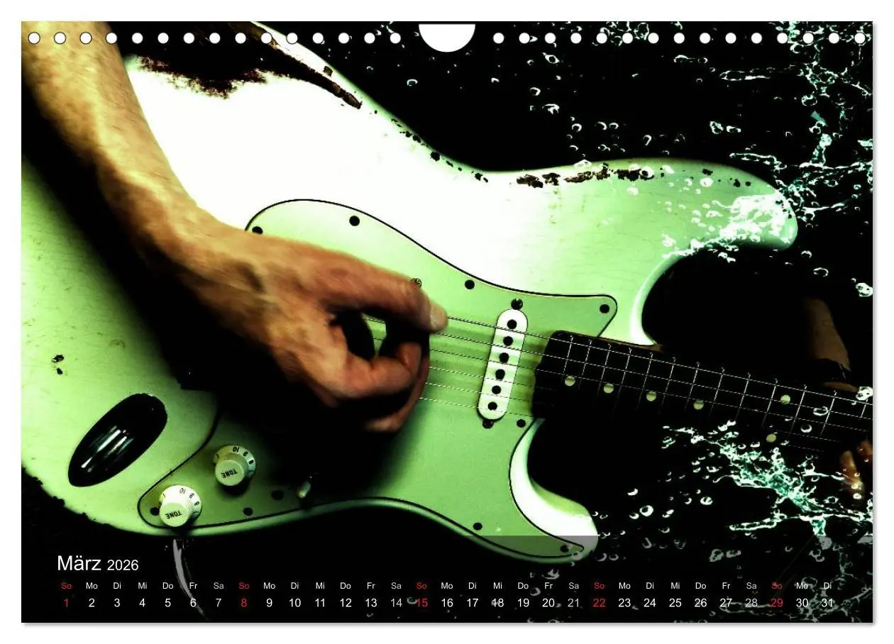 Bild: 9783516029147 | Rockgitarren Power (Wandkalender 2026 DIN A4 quer), CALVENDO...