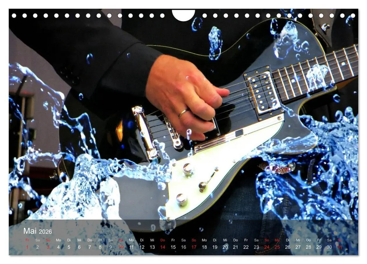 Bild: 9783516029147 | Rockgitarren Power (Wandkalender 2026 DIN A4 quer), CALVENDO...