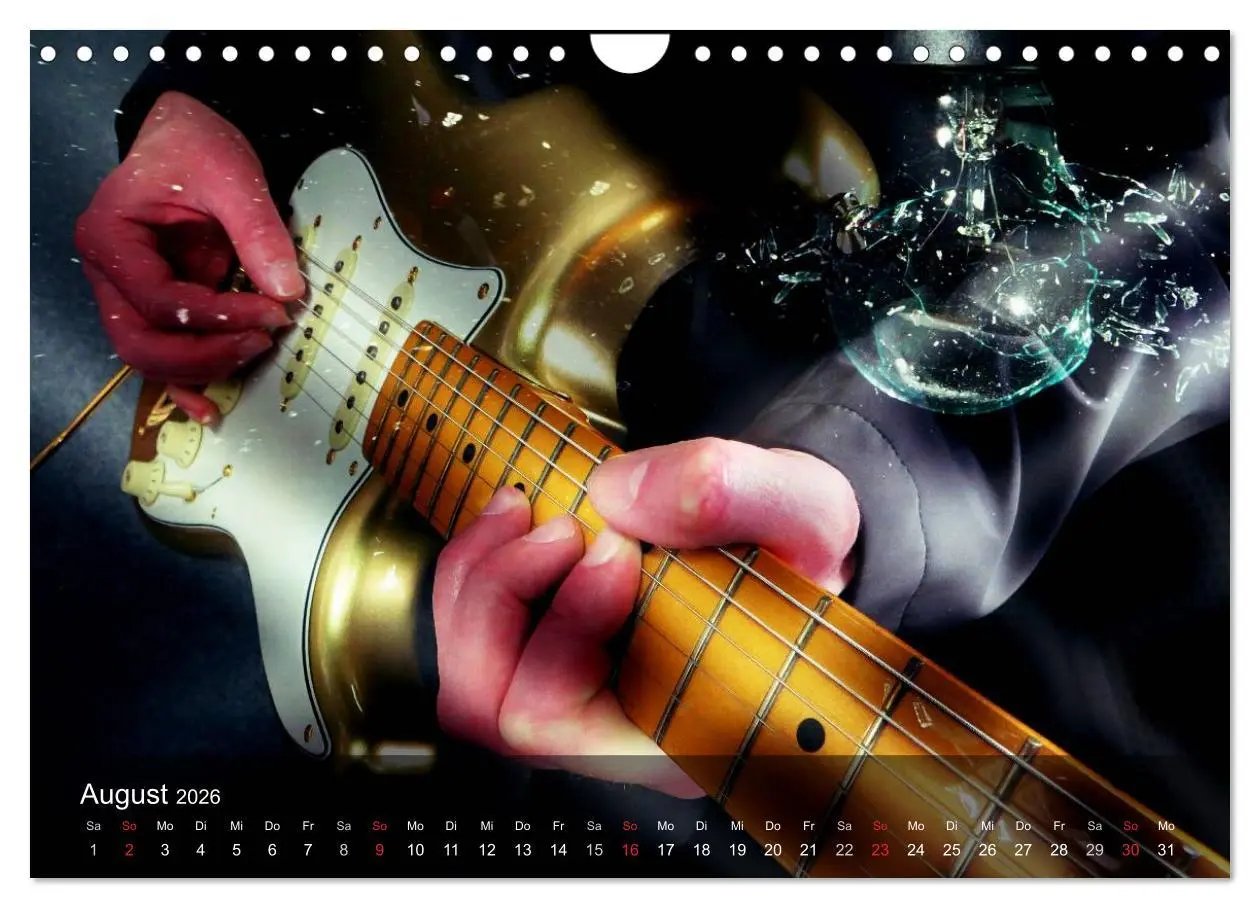 Bild: 9783516029147 | Rockgitarren Power (Wandkalender 2026 DIN A4 quer), CALVENDO...