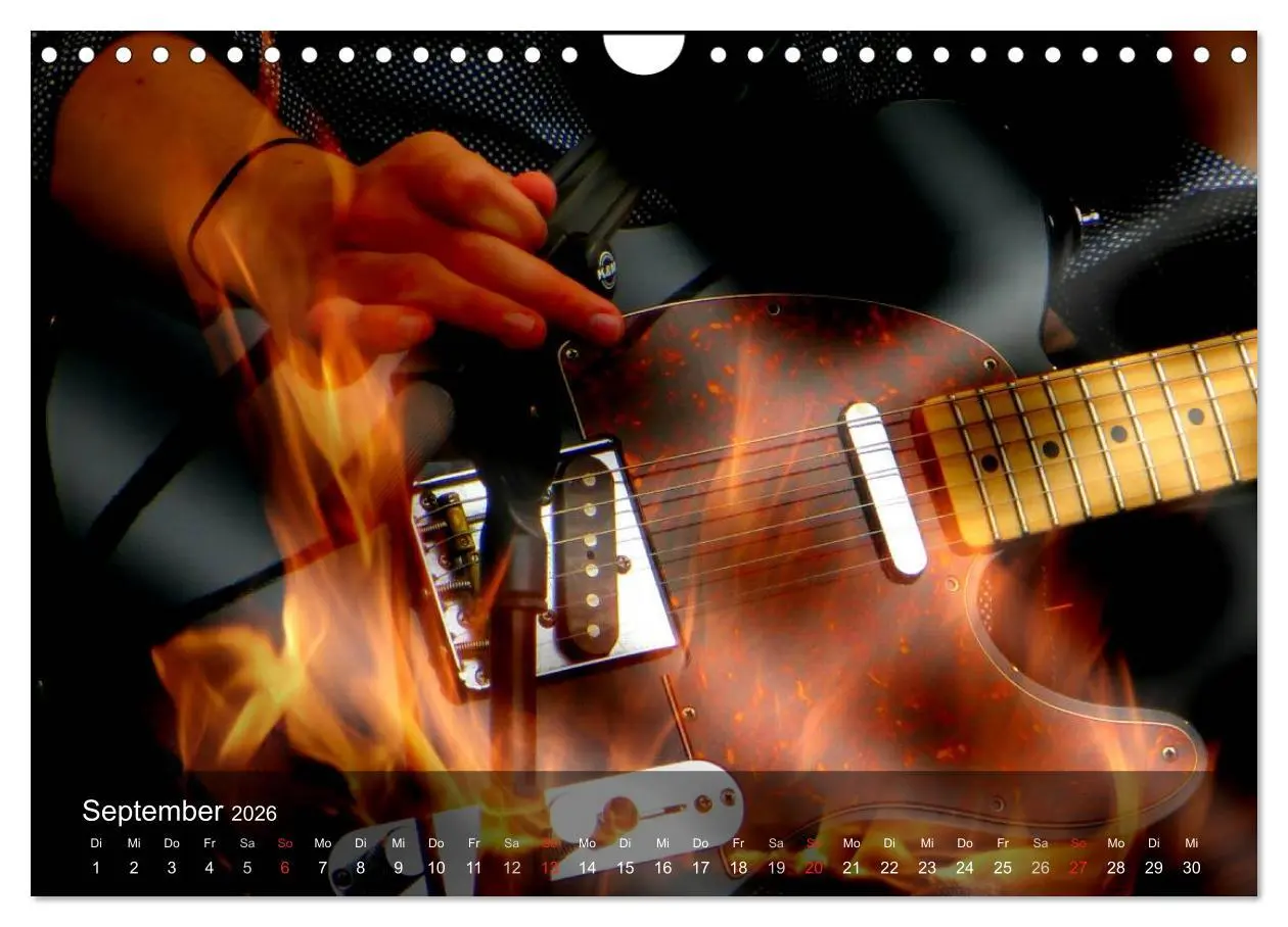Bild: 9783516029147 | Rockgitarren Power (Wandkalender 2026 DIN A4 quer), CALVENDO...