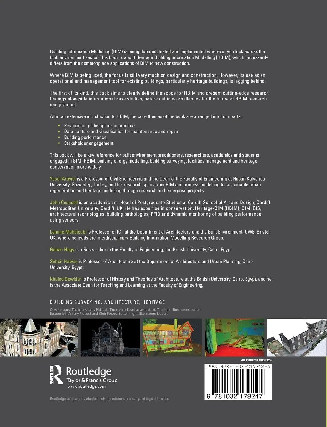 Rückseite: 9781032179247 | Heritage Building Information Modelling | Yusuf Arayici (u. a.) | Buch