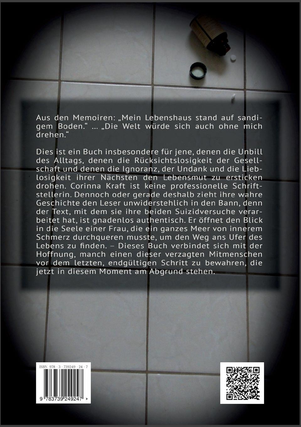 Rückseite: 9783739249247 | Memoiren einer Selbstmörderin | Corinna Kraft | Taschenbuch | 212 S.