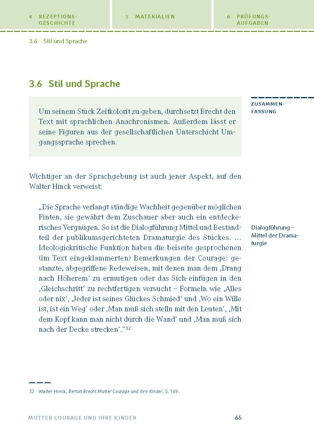 Bild: 9783804419247 | Mutter Courage und ihre Kinder. Textanalyse und Interpretation | Buch